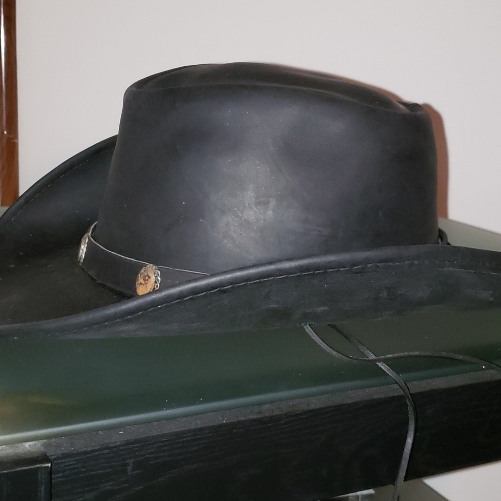 Leather Cowboy hat